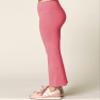 Active Queens QB3021 Peached Seamless Front Leggings with Inner Pocket Ankle Boot Cut Yoga Pants L Mauve view 2