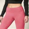 Active Queens QB3021 Peached Seamless Front Leggings with Inner Pocket Ankle Boot Cut Yoga Pants L Mauve view 3