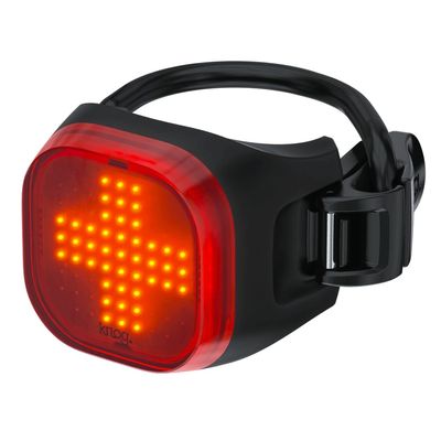 Knog Blinder Mini Rear Bike Light - Compact USB Rechargeable Bike Tail Light, 30 Lumen COB LED, 8 Flash Modes, Ultralight 17g, IP67 Waterproof, 300m Visibility, 30-Hour Runtime, Cross