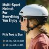 Bikeroo White Adult Multi Sport S / M Bike Helmet With Rear Safety Light, Adjustable Head Protection All Purpose Cycling Safety Gear For Men & Women view 2