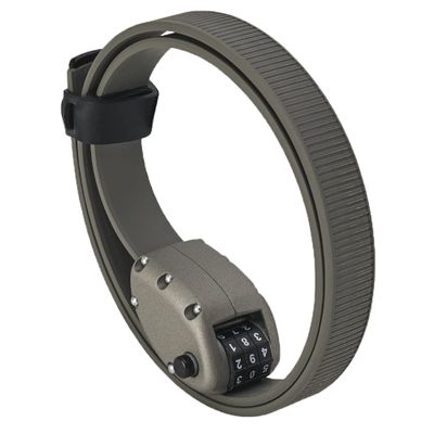 OTTOLOCK HEXBAND Cinch Lock - Lightweight Anti Theft Combination Bike Lock, Compact, Extra Tough, Bicycle Accessories, Grey, 18 Inch