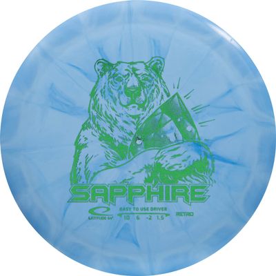 DD DYNAMIC DISCS Latitude 64 Retro Burst Sapphire Disc Golf Driver | Easy to Throw, Beginner Friendly Disc Golf Driver | Grippy Base Plastic w/Burst Effect | 160g & Under | Blue