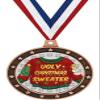 Ugly Christmas Sweater Universe Star Medals and Trophies, 2.5" Bronze Ugly Sweater Medal Awards, 50 Pack Prime view 1