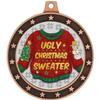Ugly Christmas Sweater Universe Star Medals and Trophies, 2.5" Bronze Ugly Sweater Medal Awards, 50 Pack Prime view 2