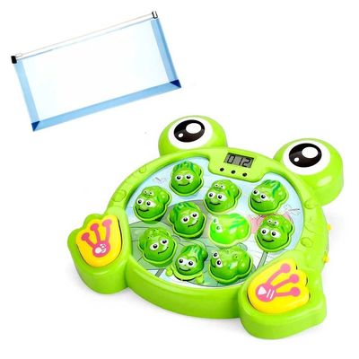 OMURA Playset | Arcade Whack A Frog Game | Bonus: Multi-Purpose Pouch