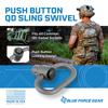 Blue Force Gear Push Button Sling Swivel - Machined Steel Sling Attachment Hardware - 1 Inch view 2