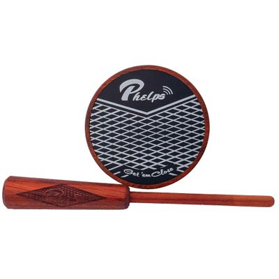 Phelps Game Calls Pot Turkey Call - Professional Turkey Pot Calls with Multiple Surfaces for Realistic Turkey Sounds and Gobbler Attraction, Phelps Padauk Aluminum Over Glass