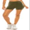 RENESEILLE Women's Active Biker Shorts  High Waist 3 Inseam Athletic Workout Gym Sports Yoga Running Bike Pants SJ-03 Olive XL view 1
