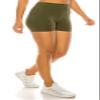 RENESEILLE Women's Active Biker Shorts  High Waist 3 Inseam Athletic Workout Gym Sports Yoga Running Bike Pants SJ-03 Olive XL view 2