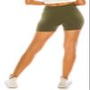 RENESEILLE Women's Active Biker Shorts  High Waist 3 Inseam Athletic Workout Gym Sports Yoga Running Bike Pants SJ-03 Olive XL view 3