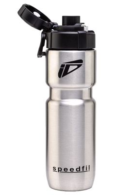 Speedfil Speedflask 21oz. Vacuum Insulated Stainless Steel Cycling Sports Water Bottle with NEW Bounce Back Lid 2.0 (Silver)