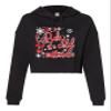 Go All Out Small Black Womens Baby It's Cold Outside Christmas Fashion Cropped Hooded Sweatshirt view 1