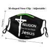 Religion Does Not Save People Jesus Does Face Mask for Men Women Windproof Dustproof and Anti-Pollution Face Cover Reusable and Washable Cloth Face Cover 1 Masks view 4