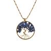 AeraVida Charisma 30 mm Tree of Life Stone and Brass Pendant Necklace (Blue) view 1