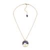 AeraVida Charisma 30 mm Tree of Life Stone and Brass Pendant Necklace (Blue) view 2