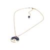 AeraVida Charisma 30 mm Tree of Life Stone and Brass Pendant Necklace (Blue) view 3