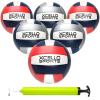 Xcello Sports Volleyball Assorted Graphics with Pump Red/Navy/White, Grey/Navy/White (6 Pack) view 1