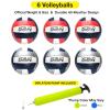 Xcello Sports Volleyball Assorted Graphics with Pump Red/Navy/White, Grey/Navy/White (6 Pack) view 2