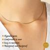 18K Gold Plated Stainless Steel Box Chain Bracelet Necklace Men Women 1mm-4mm (28, 2mm, Gold) view 3