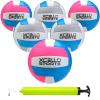 Xcello Sports Volleyball Blue/Grey/White, Blue/Pink/White with Pump (Pack of 6) view 1