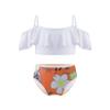 Moggemol Kids Girls Stylish Flounce Bikini Swimsuit 2 Piece Beach Sports Swimwear Surfing Bathing Suit Orange 16 Years view 1