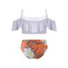 Moggemol Kids Girls Stylish Flounce Bikini Swimsuit 2 Piece Beach Sports Swimwear Surfing Bathing Suit Orange 16 Years view 2