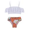 Moggemol Kids Girls Stylish Flounce Bikini Swimsuit 2 Piece Beach Sports Swimwear Surfing Bathing Suit Orange 16 Years view 3