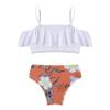 Moggemol Kids Girls Stylish Flounce Bikini Swimsuit 2 Piece Beach Sports Swimwear Surfing Bathing Suit Orange 16 Years view 4