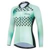 JPOJPO Cycling Jersey Women's Long Sleeve Autumn Pure Color Tops Bike Shirts Gradient Bicycle Jacket S-3XL view 1