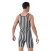 Fldy Men's Dry Fit Workout Tank Tops Sleeveless Boxer Rompers Short Jumpsuit Wrestling Singlet Black&White Large view 4