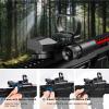 CVLIFE 1X22X33 Reflex Sight Red Dot Sight Red Green 4 Reticle Optics with Laser and Pressure Pad Switch for 20mm Rail view 2