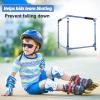 GanFindX Folding Skater Aid for Kids Roller Skating, Adjustable Height Roller Skate Trainer for Kids Toddler Training Walker (Denim Blue) view 3