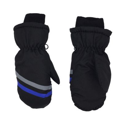 POLG Kids Ski Mittens Gloves Waterproof&Breathable Winter Warm Snow Gloves for Todder Baby Girls and Boys (Black, 3-5 Years)