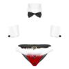 FEESHOW Mens Sexy Christmas Santa Costume Tuxedo Bow Tie with Boxer Briefs Role Play Outfits Type B XX-Large view 1