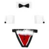 FEESHOW Mens Sexy Christmas Santa Costume Tuxedo Bow Tie with Boxer Briefs Role Play Outfits Type B XX-Large view 2