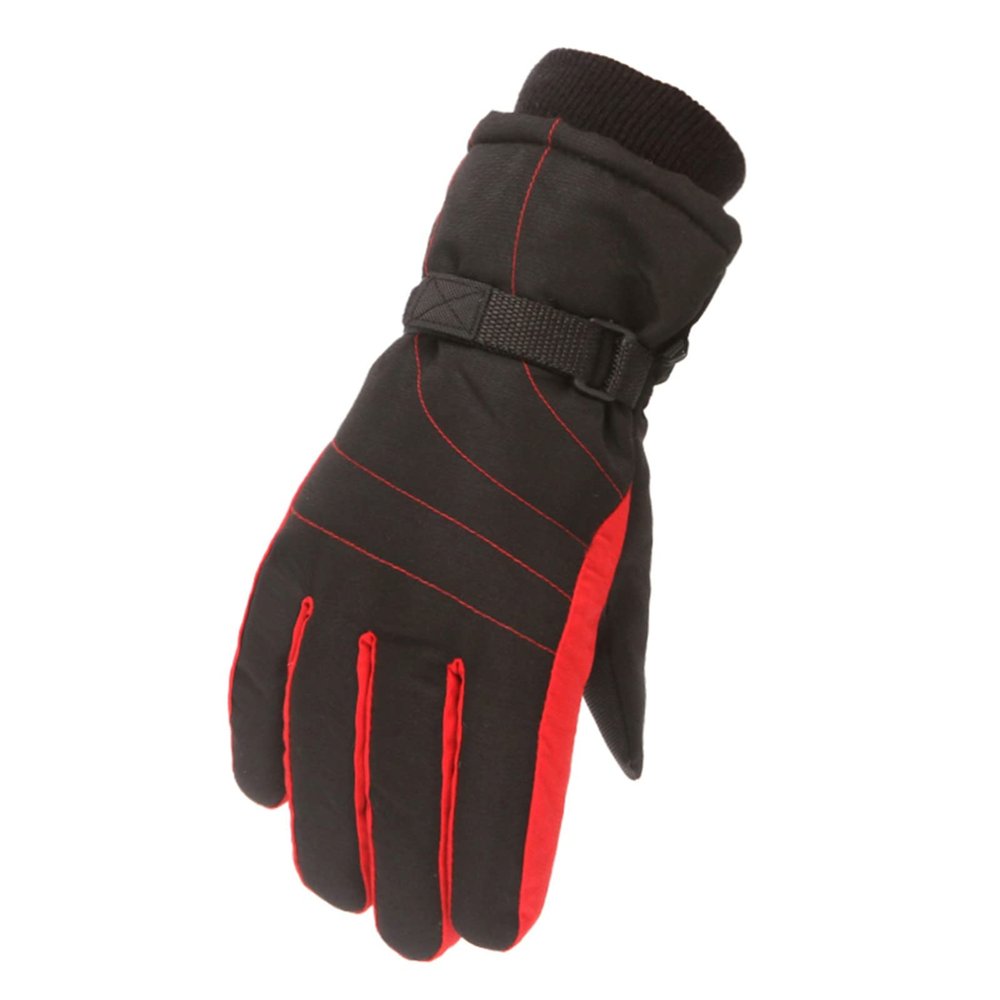 POLG Kids Ski Snow Gloves Winter Cold Weather Windproof Warm Snowboard Sport Mittens for Boys Girls (Watermelon Red, 7-12 Year)