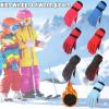 POLG Kids Ski Snow Gloves Winter Cold Weather Windproof Warm Snowboard Sport Mittens for Boys Girls (Wine, 11-16 Year) view 4