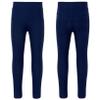 LiiYii Kids Girls Stretch Bottom Elastic Waistband Sweatpants Solid Color Skinny Trousers Casual Long Pants Navy Blue 7-8 Years view 1