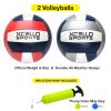 Xcello Sports Volleyball Assorted Graphics with Pump Red/Navy/White, Grey/Navy/White (2 Pack) view 2