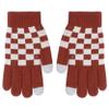 Loloda 1 Pair Kids Gloves Checkered Full Finger Stretchy Gloves Warm Knitted Gloves Mittens for Boys or Girls Daily Supplies Red One Size view 1