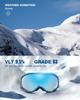 ZIONOR Lagopus Ski Snowboard Goggles UV Protection Anti fog Snow Goggles for Men Women Adult Youth view 2