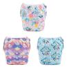 Babygoal Baby Girl and Boy Swim Diapers, Reusable Adjustable Washable One Size Fits 0-8M Baby Gifts and Swimming Lessons 3 Pack 3SD25 view 1