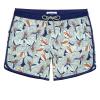 maamgic Mens Short 80s 90s Vintage Swim Trunks with Mesh Lining Quick Dry Bathing Suit Board Shorts Lily Dark Blue X-Small view 1
