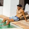 maamgic Mens Short 80s 90s Vintage Swim Trunks with Mesh Lining Quick Dry Bathing Suit Board Shorts Lily Dark Blue X-Small view 2