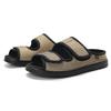 ZJING Diabetic Open Toe Slippers for Men, Extra Wide Width Adjustable Edema Shoes, Home Slippers Walking Slippers for Arthritis Swollen Feet Middle-Aged Elderly Men,Khaki,12 view 1