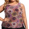 Holipick Brown High Neck Tankini Top Bathing Suit Tops for Women Tummy Control Tank Tops Swimsuits L view 4
