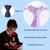 Barry.Wang Boy's Slef Necktie Kids Tie Regular Silk Woven Stripe Flower Solid School Uniforms Pocket Square Wedding Party view 3