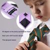 Barry.Wang Boy's Slef Necktie Kids Tie Regular Silk Woven Stripe Flower Solid School Uniforms Pocket Square Wedding Party view 4