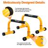 Teclor Steel Push Up Bar, 9.5in High Parallettes Bars Great for L-sit, Handstands, Full Planche & Dips, Heavy-duty No Wobbling Calisthenics Equipment MAX Capacity 660LBS, 1.5in Dia Save Wrist & Great view 3