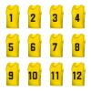 Saaifuu Set of 12 (1-12) Numbered Pinnies/Scrimmage Vest/Team Practice Jerseys for Children Youth Adult(Yellow XL) view 1